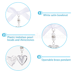 Decorazioni per pendenti con medaglione diffusore in ottone da 2 pz&nbsp;PALLOY-FI00005