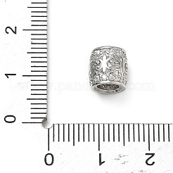 Placage en rack laiton micro pavé clair perles européennes de zircone cubique&nbsp;KK-L215-301P