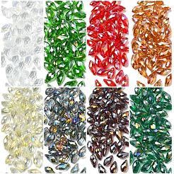 50 pz perle a goccia sfaccettate in vetro galvanizzato&nbsp;EGLA-YW0005-17A