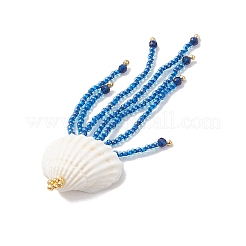 Große Anhänger aus synthetischem Türkis und blauem Spinell&nbsp;PALLOY-MZ00870-04