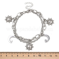 Mehrreihige Armbänder aus 304 Edelstahl&nbsp;BJEW-P365-01P