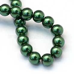 Perles de verre nacrées cuites au four&nbsp;HY-Q003-6mm-75