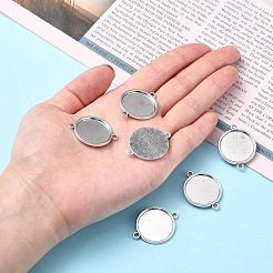 Supports du connecteur de cabochon en alliage de style tibétain&nbsp;TIBE-M022-11AS