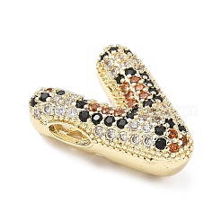 Pendentifs avec zircon cubiques à micro-pavés en laiton&nbsp;KK-Z108-02G-V