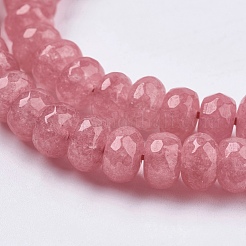 Natürliche weiße Jade Perlenstränge&nbsp;G-R171-6x8mm-06