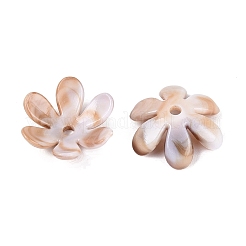 Embouts de perles en plastique opaque bicolore&nbsp;KY-N025-46
