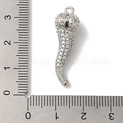 Ciondolo in ottone placcato cremagliera con micro pavé di zirconi cubici&nbsp;KK-A229-03E-P