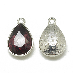 Breloques en verre d'alliage&nbsp;PALLOY-T028-7x10mm-18