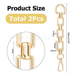 2 Stück Handtaschenketten aus Legierung mit D-Verschlüssen&nbsp;DIY-HS0001-76