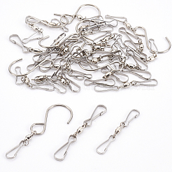 Crochets pivotants à double clip en acier inoxydable&nbsp;AJEW-CA0001-03