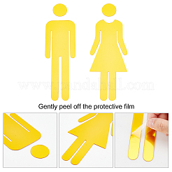 4 ensemble d'autocollants en acrylique pour salle de bain&nbsp;AJEW-GF0005-03B