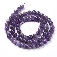 Natürlichen Amethyst runde Perle Stränge&nbsp;G-L170-6mm-03