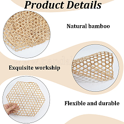 Mantel individual hexagonal de red de bambú&nbsp;AJEW-WH20019-97A