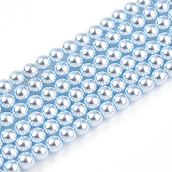 Fili di perle di vetro perlato con vernice da forno&nbsp;HY-N002-3mm-A05