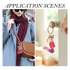 Porte-clés papillon en résine et alliage&nbsp;KEYC-TADJ0002-02G-V