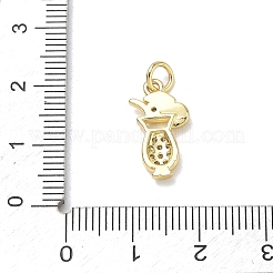Messing Micro Pave lila Zirkonia Anhänger&nbsp;CU-CBAD872-22G