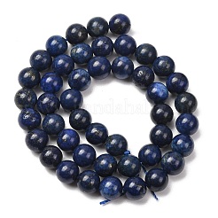 Runde gefärbte und natürliche Lapislazuli Edelstein Perlenstränge&nbsp;G-J333-05-8mm