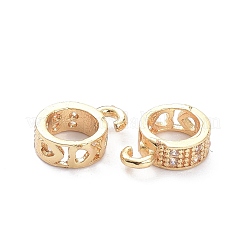 Micro pavé di ottone chiaro tubi in zirconia cubica&nbsp;ZIRC-K086-30LG