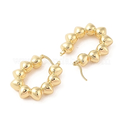 Boucles d'oreilles créoles en laiton placage rack pour femmes&nbsp;EJEW-G394-16G
