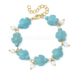 Armbänder mit runden Muschelperlen&nbsp;BJEW-JB14132-01
