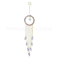 Décorations pendentif étoile en verre&nbsp;HJEW-JM01113-05