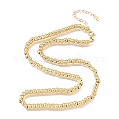 Collane con perline rotonde da 4 mm in acciaio inossidabile 304 per uomo e donna&nbsp;SA-CBAB767-16G
