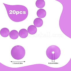 20 Stück runde Silikon-Fokalperlen&nbsp;SIL-SZ0003-20A
