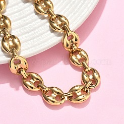 Bracelets en chaîne en acier inoxydable 304 en forme de grain de café pour femmes et hommes&nbsp;BJEW-B169-03G
