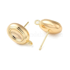 Orecchino a bottone in ottone con anelli&nbsp;KK-C042-06G