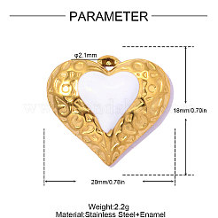 Pendentifs en acier inoxydable 304 émaillés&nbsp;STAS-OY019-57G