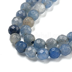 Fili di perline di avventurina blu naturale tinte e riscaldate&nbsp;G-E571-A10-04