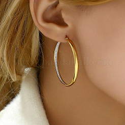 Pendientes de aro vintage de acero inoxidable&nbsp;X-ZA9910