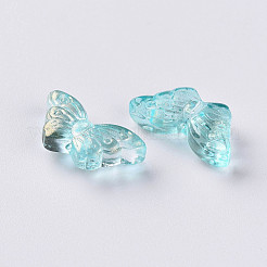 Perles de verre peintes par pulvérisation transparent&nbsp;GLAA-S190-018A-04