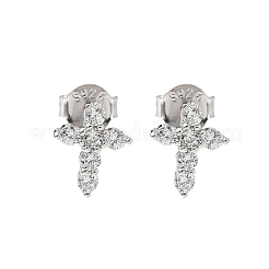 925 Ohrstecker aus Sterlingsilber mit klarem Zirkonia&nbsp;EJEW-Q032-01B-P