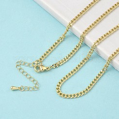 Collares de cadena de eslabones de latón de 3 mm&nbsp;LS-NJEW-P339-03G