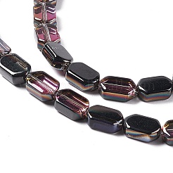 Chapelets de perles en verre électroplaqué&nbsp;EGLA-L042-HP04