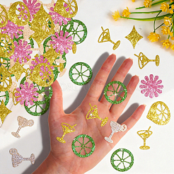 300 pz 6 stili di coriandoli di carta in polvere glitterata&nbsp;DIY-WH20165-002