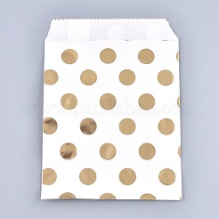 Umweltfreundliche Kraftpapiertüten mit Tupfenmuster&nbsp;AJEW-M207-H01-03