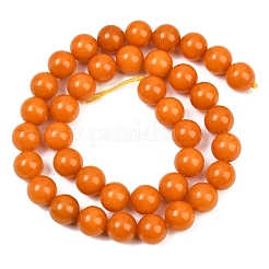 Gefärbt natürlichen weißen Jade Perlen Stränge&nbsp;GG-CBAD029-A08-10mm