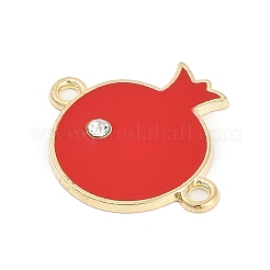 Dijes de conector de eslabones de granada con rhinestone de cristal de aleación&nbsp;FIND-K020-20B-G