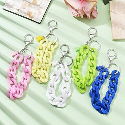 Porte-clés en chaîne gourmette en acrylique&nbsp;KEYC-JKC00632