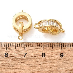 Ösen aus Messing mit klarem Zirkonia-Pavé&nbsp;CU-CBA2907-12G