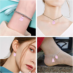 DIY-Kits zur Herstellung von Handygurten aus durchscheinendem Harz mit Schweinchenmotiv&nbsp;DIY-YW0011-17