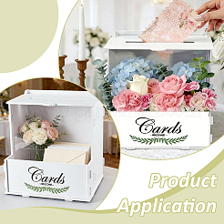Hochzeitskartenboxen aus PVC&nbsp;CON-WH0089-224