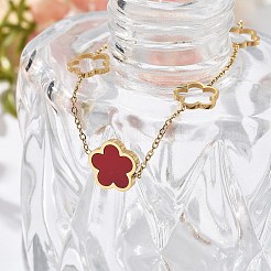 Pulseras de eslabones de acero inoxidable 304 con revestimiento iónico (IP)&nbsp;BJEW-P345-11G-02