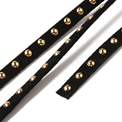 Cordón de gamuza sintética con tachuelas de aluminio dorado&nbsp;LW-D004-01
