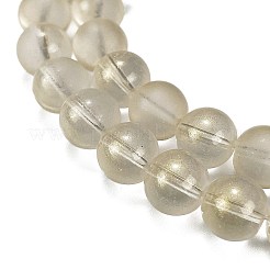 Brins de perles de verre transparent dépoli&nbsp;GLAA-P065-10mm-01