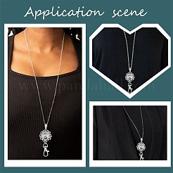 DIY-Sets zur Herstellung von Halsketten mit halbrundem Anhänger&nbsp;DIY-SC0019-99G