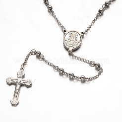 Anlaufgeschützte Rosenkranz-Perlenketten aus Edelstahl 304&nbsp;NJEW-L353-54