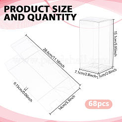 68 caja de almacenamiento rectangular plegable de PVC transparente.&nbsp;CON-WA0001-16